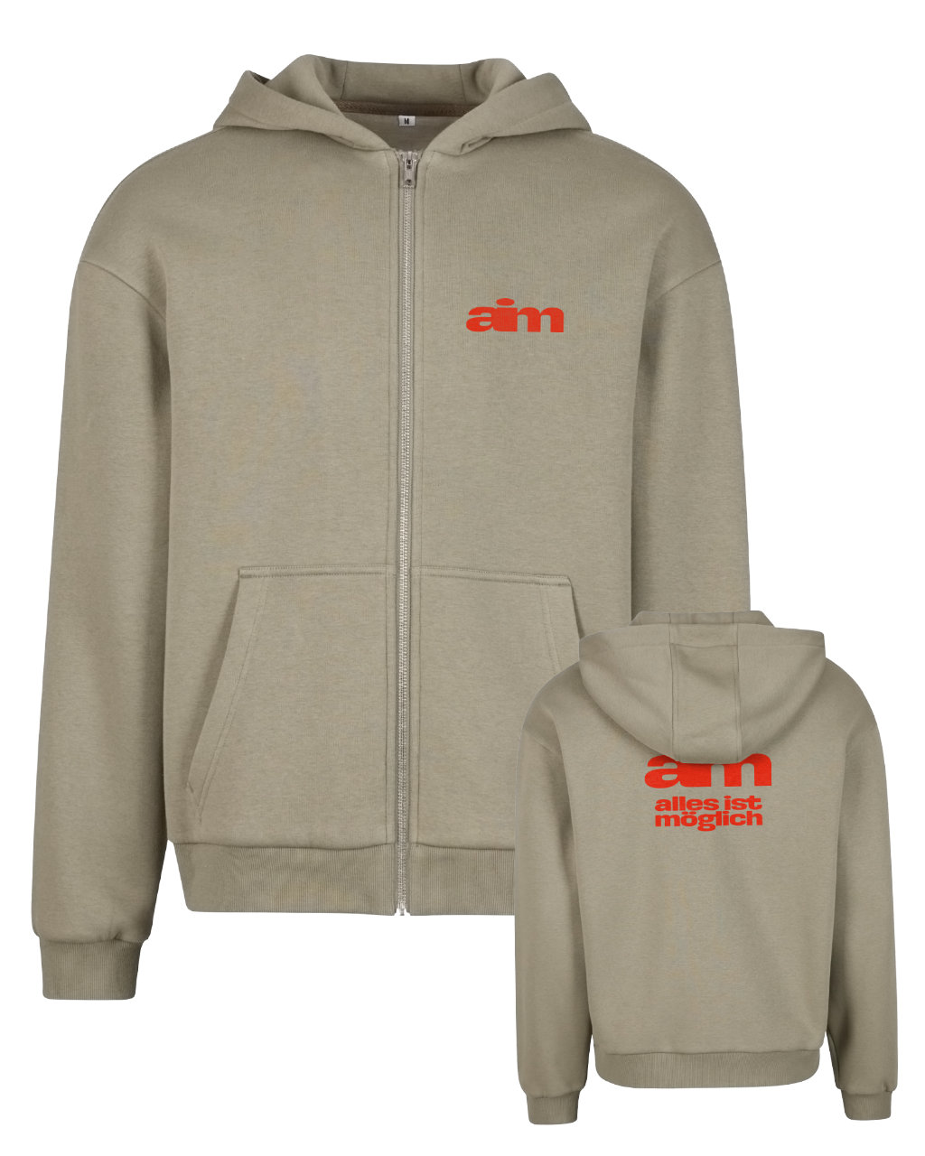 Aim Music - aim Logo Fluffy Zip-Hoodie [olive]